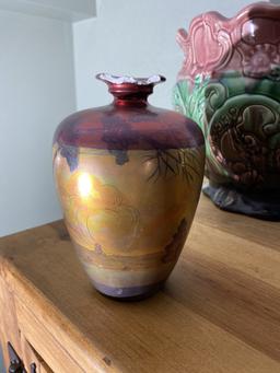 Rare Weller Lasalle iridescent decorated vase