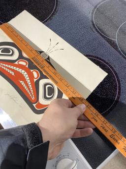 Northwest Native American Signed Totem Killer Whale Print