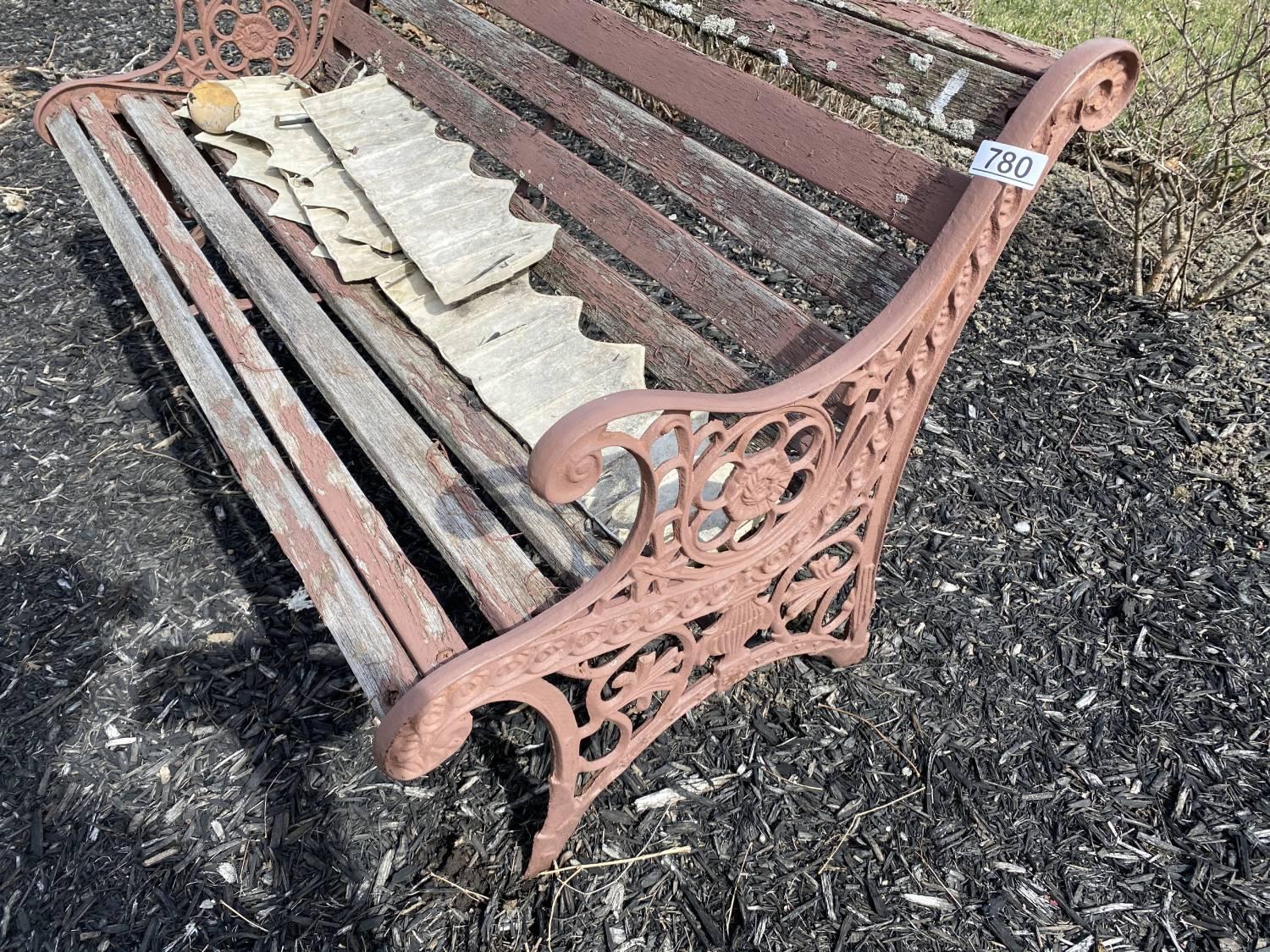 Older bench, art pottery