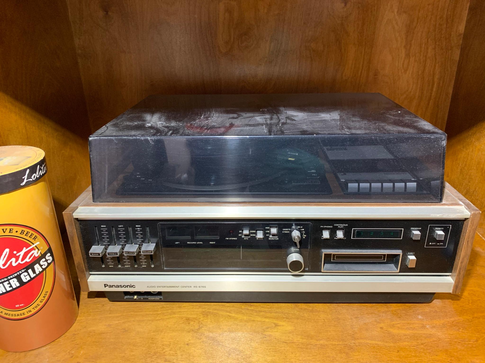 Vintage Records, Panasonic Audio Entertainment Center RS-876S, Books, Marble Chess Set, & More