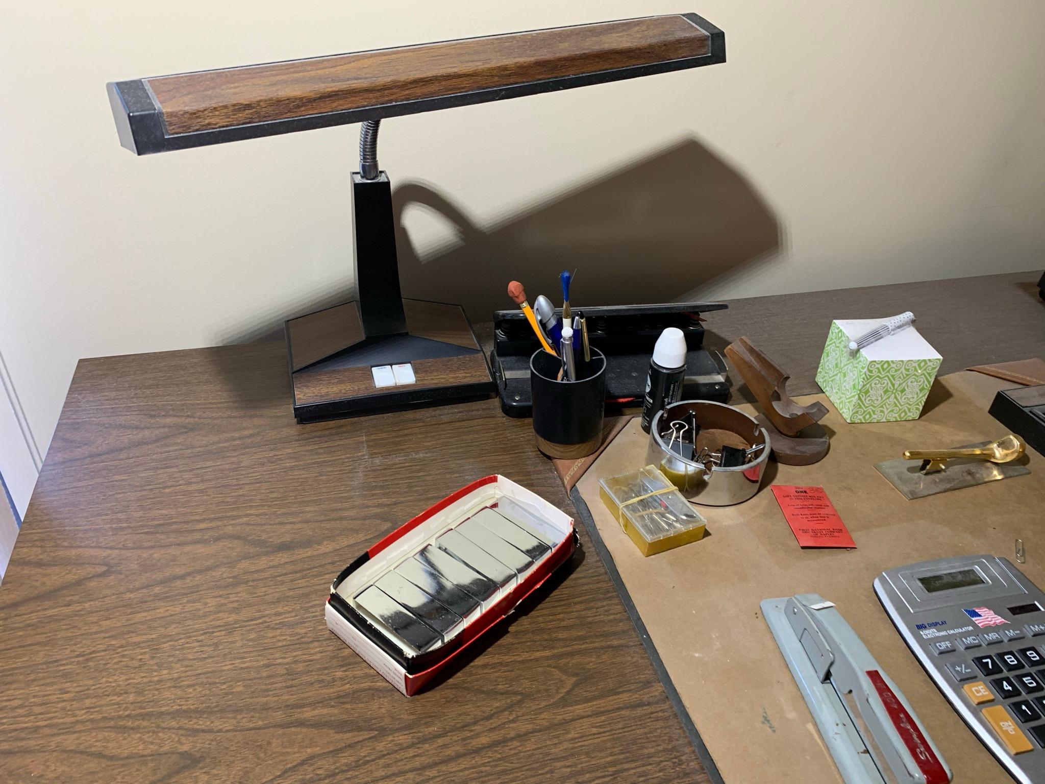 Mid-Century Desk & Office Chair.  Filing Cabinets, Desk Lamps & More