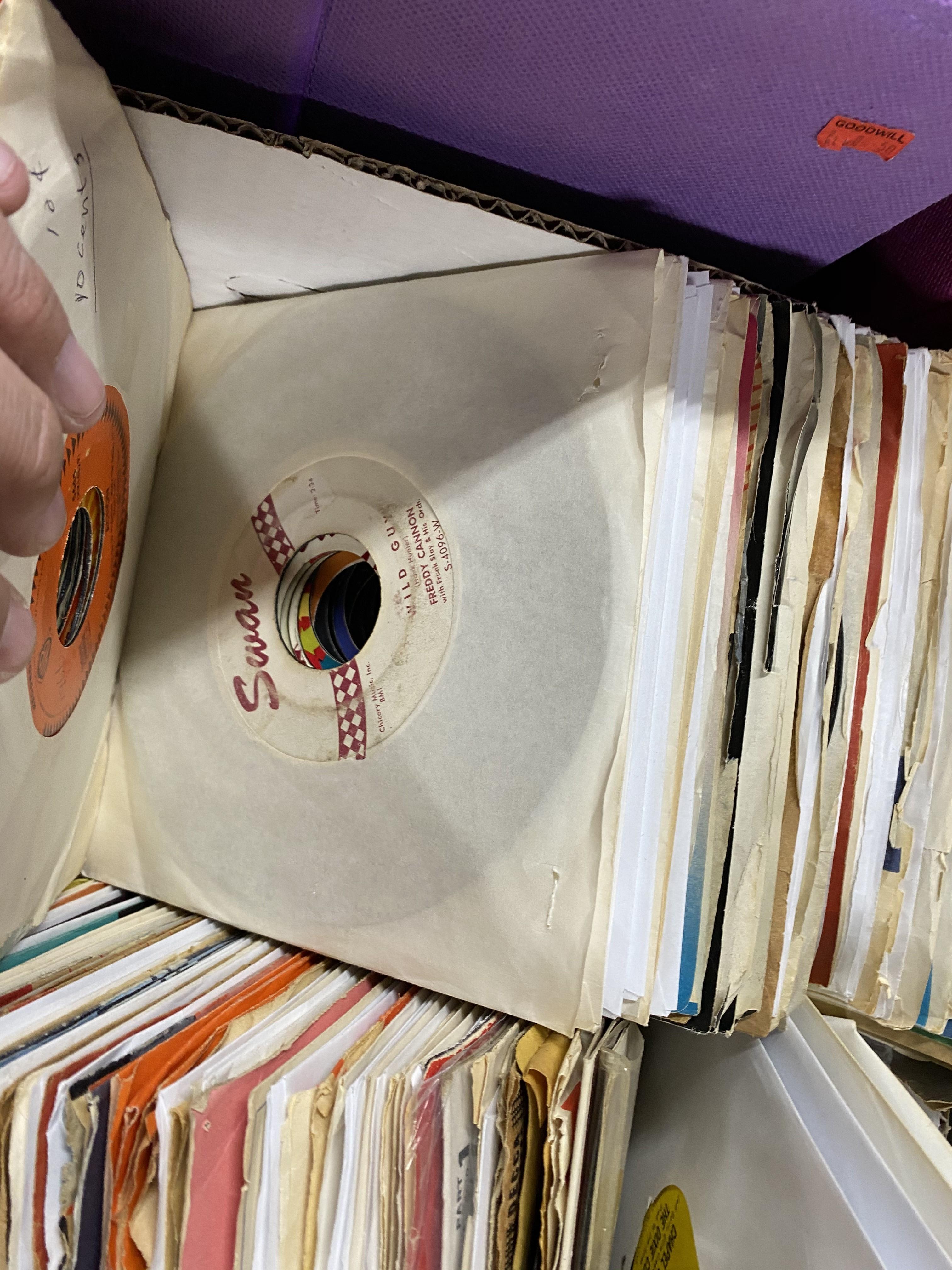 Large lot of vintage 45 and 33 records