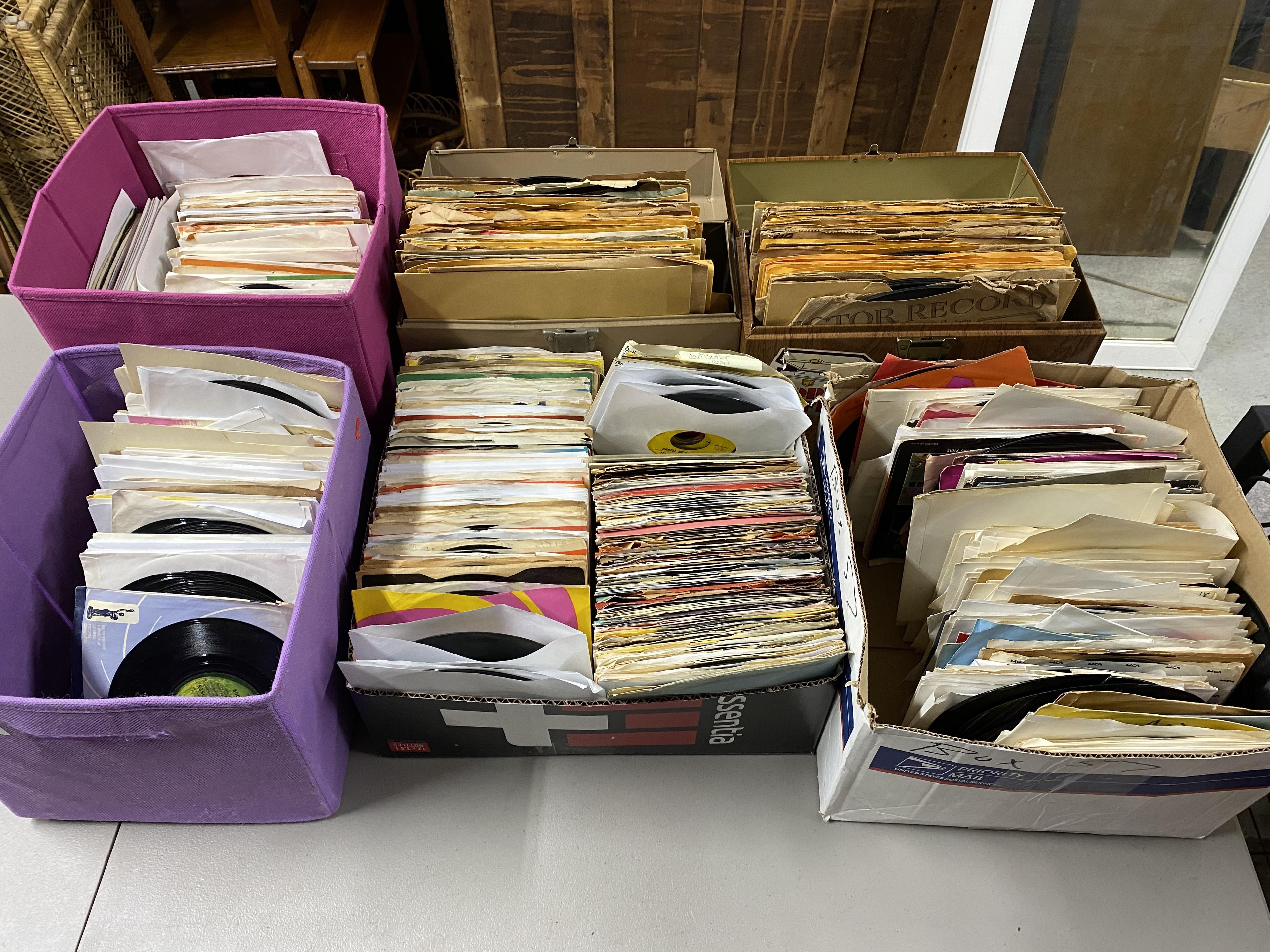 Large lot of vintage 45 and 33 records