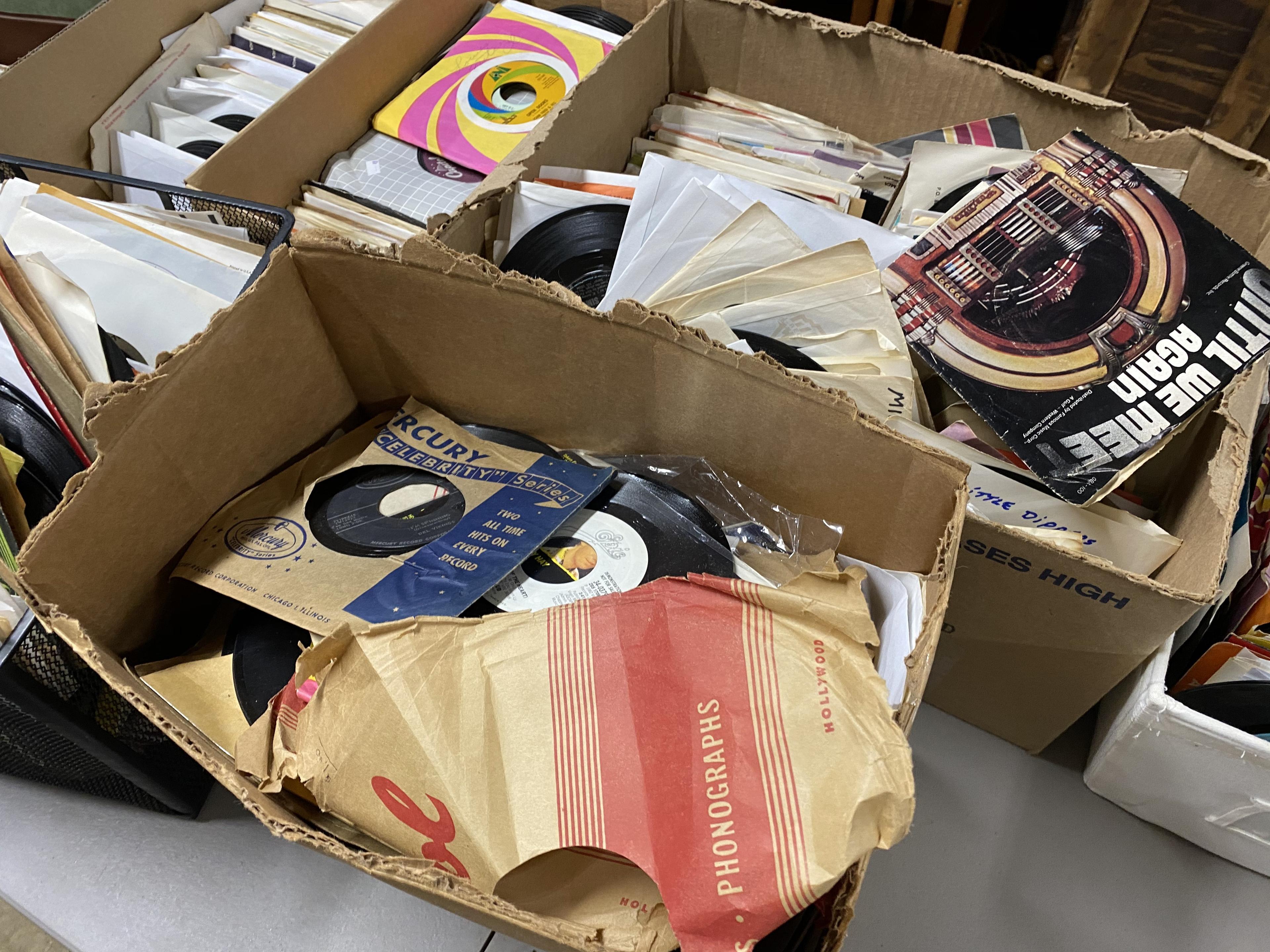 Very Large quantity of 45 records and 33's