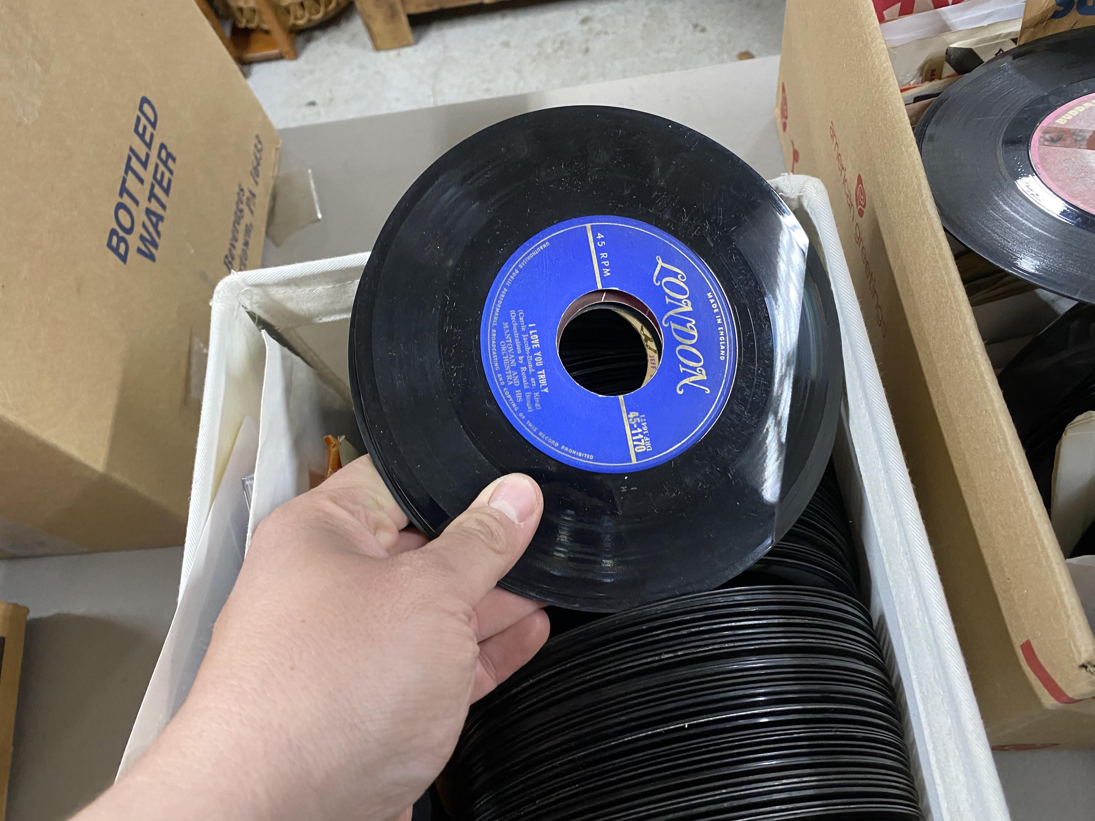 Very Large quantity of 45 records and 33's