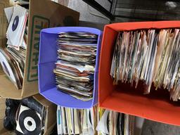 Very Large quantity of 45 records, LP's