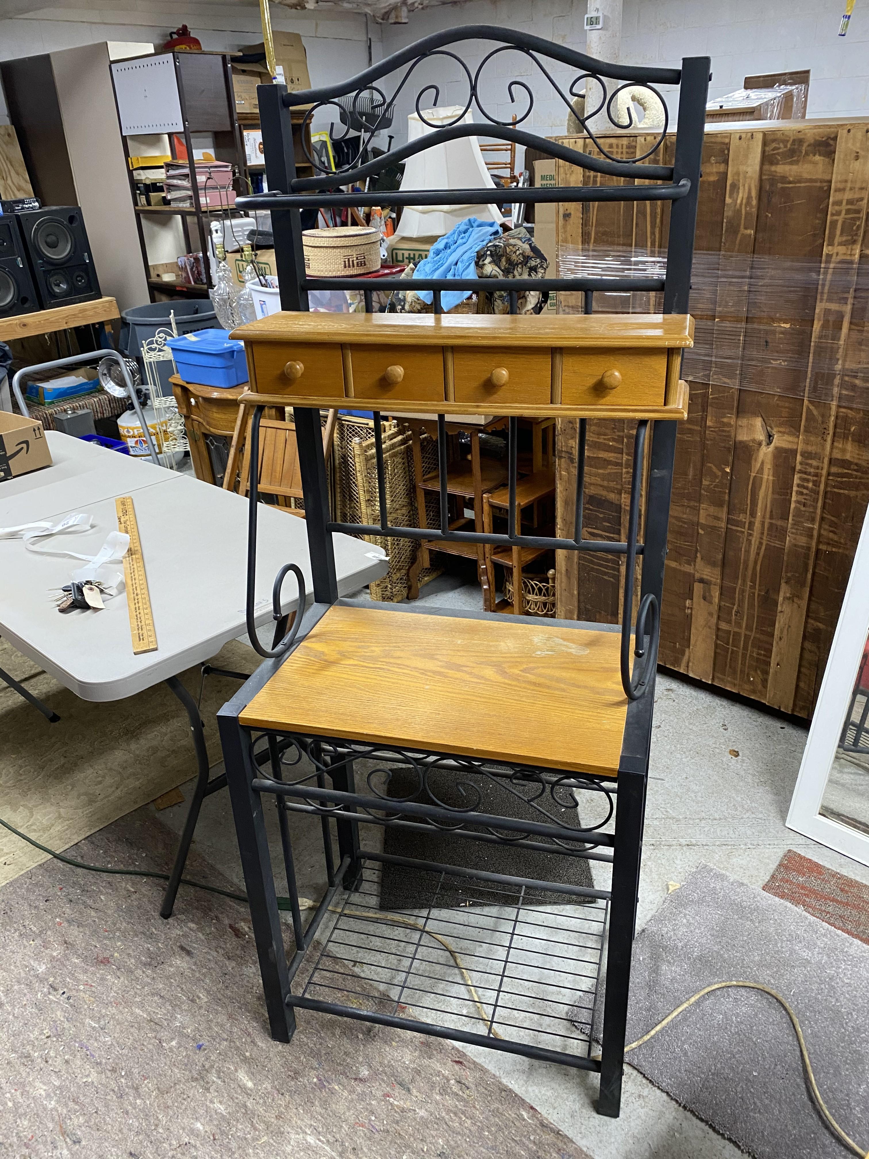 Baker's rack and small dresser