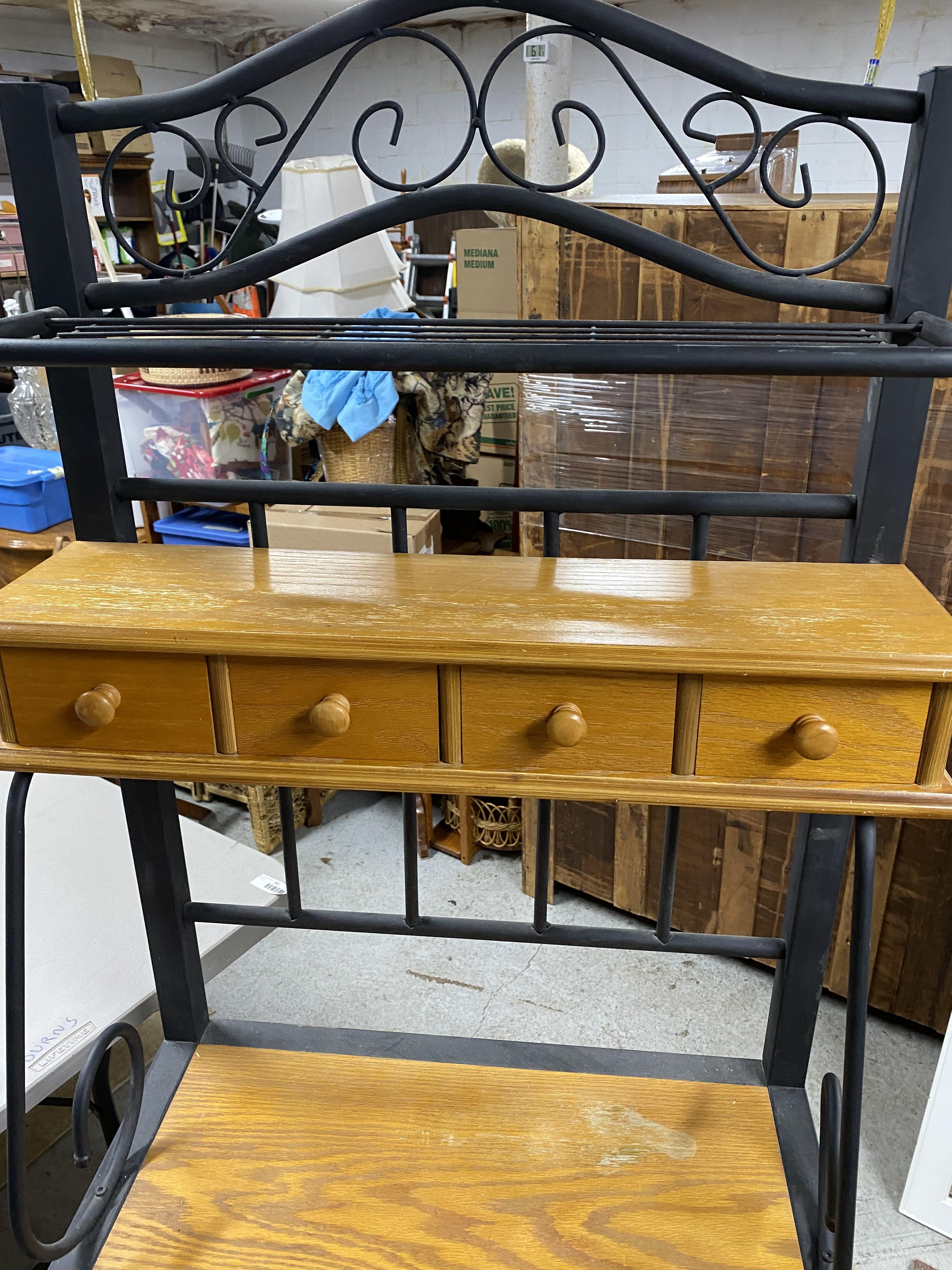 Baker's rack and small dresser