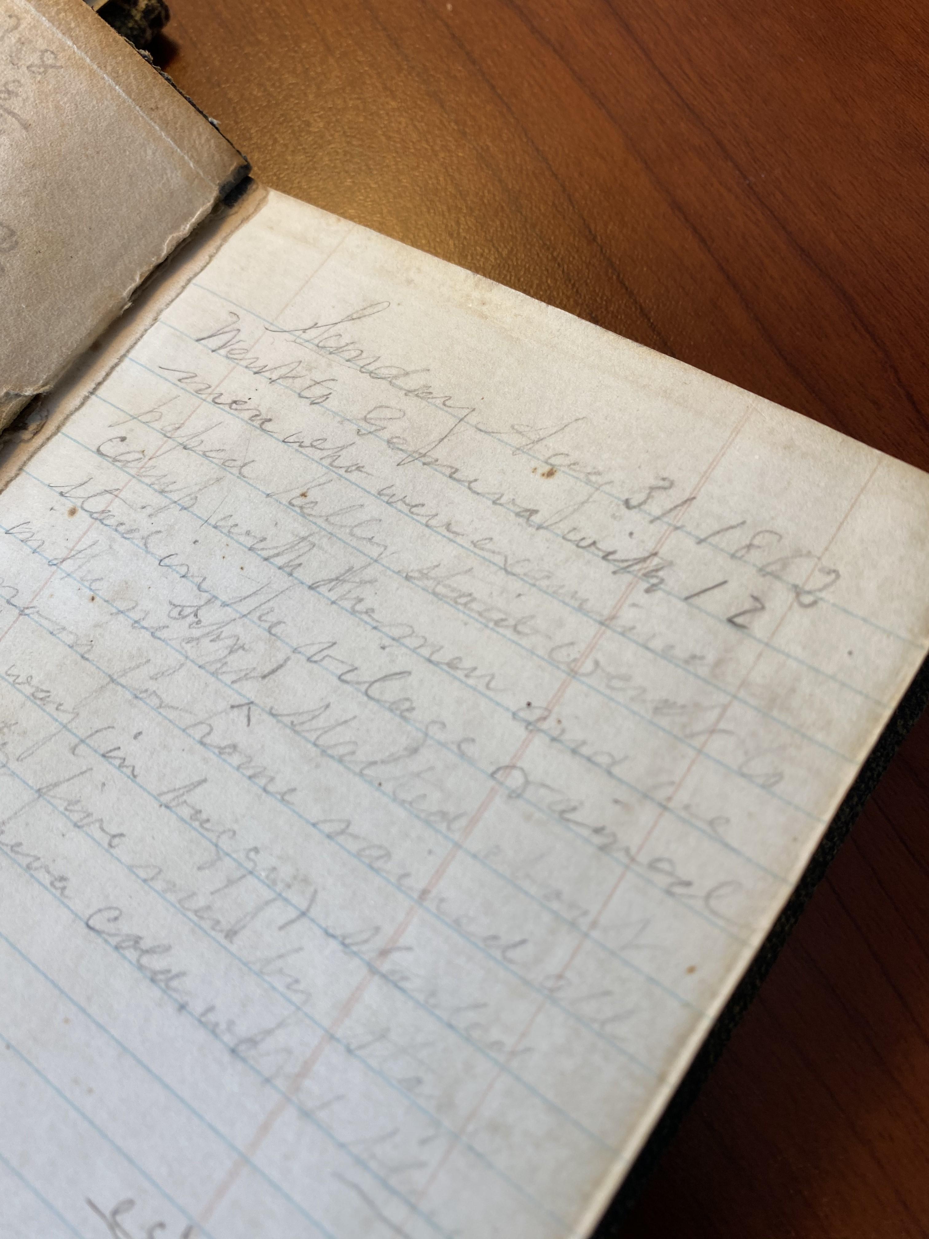 Civil War diaries including as Head of Prison Camp