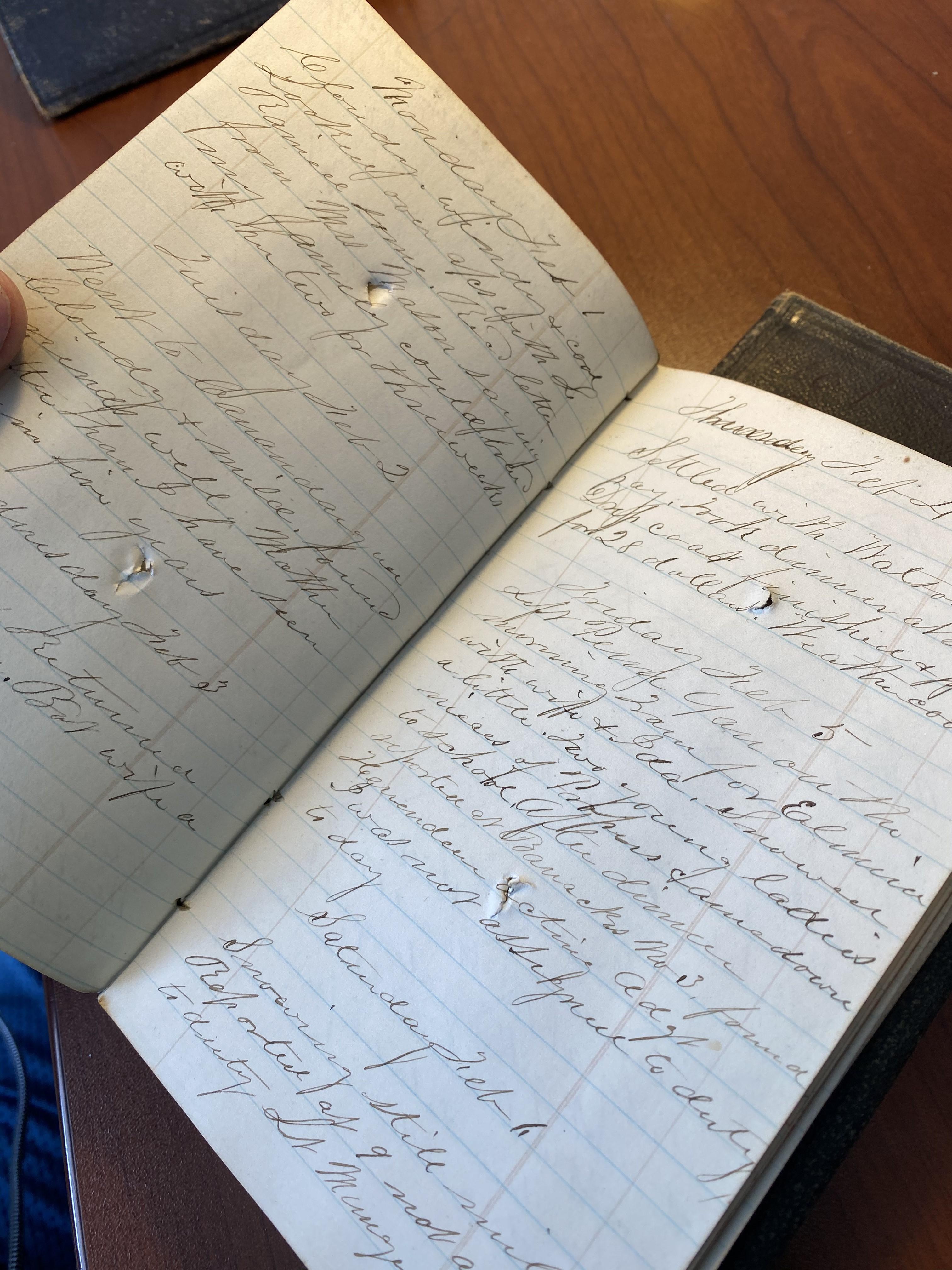 Civil War diaries including as Head of Prison Camp
