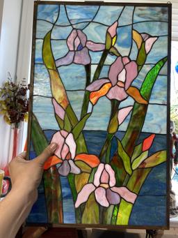 Hanging Stained glass window pane