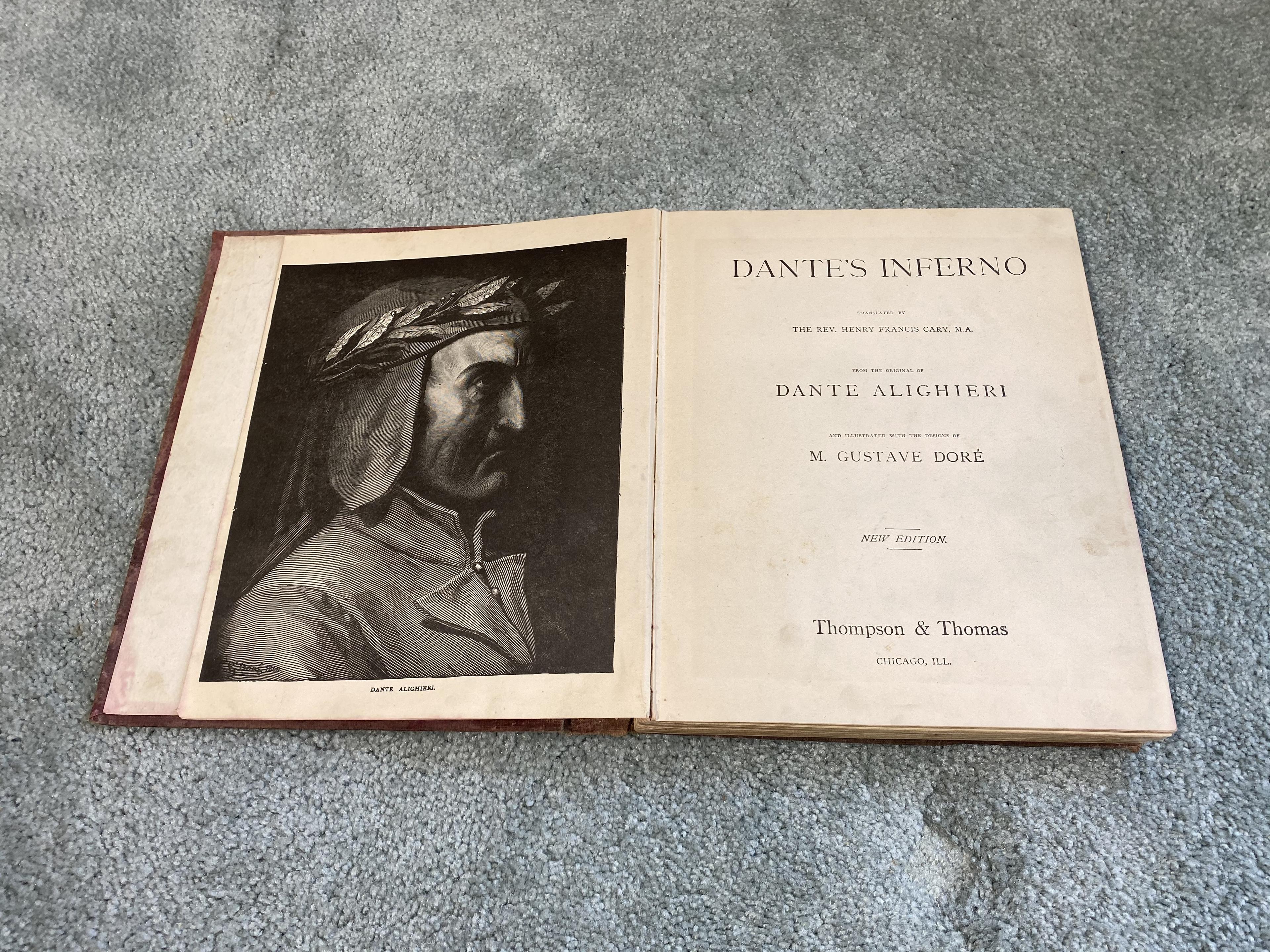 Dante's Inferno book with Illustrations by Gustave Dore