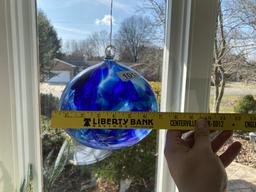 Hanging art glass ball or ornament