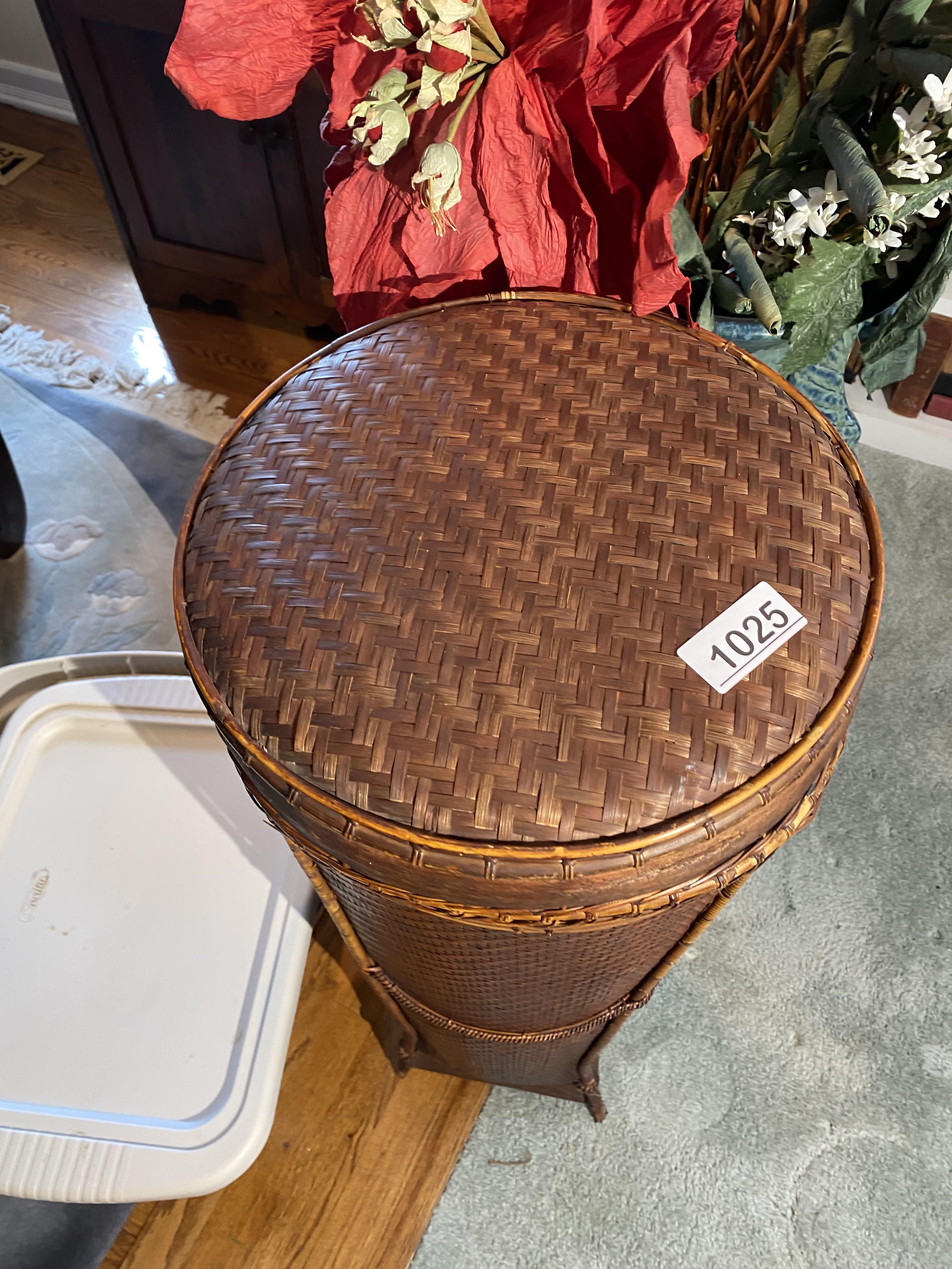 Tall Wicker Basket or Storage container