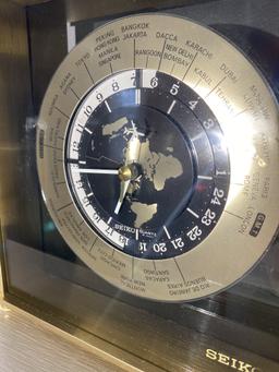 Vintage Mid-Century Seiko World Time Clock