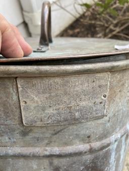 Antique Metal Dispenser Container with Lid