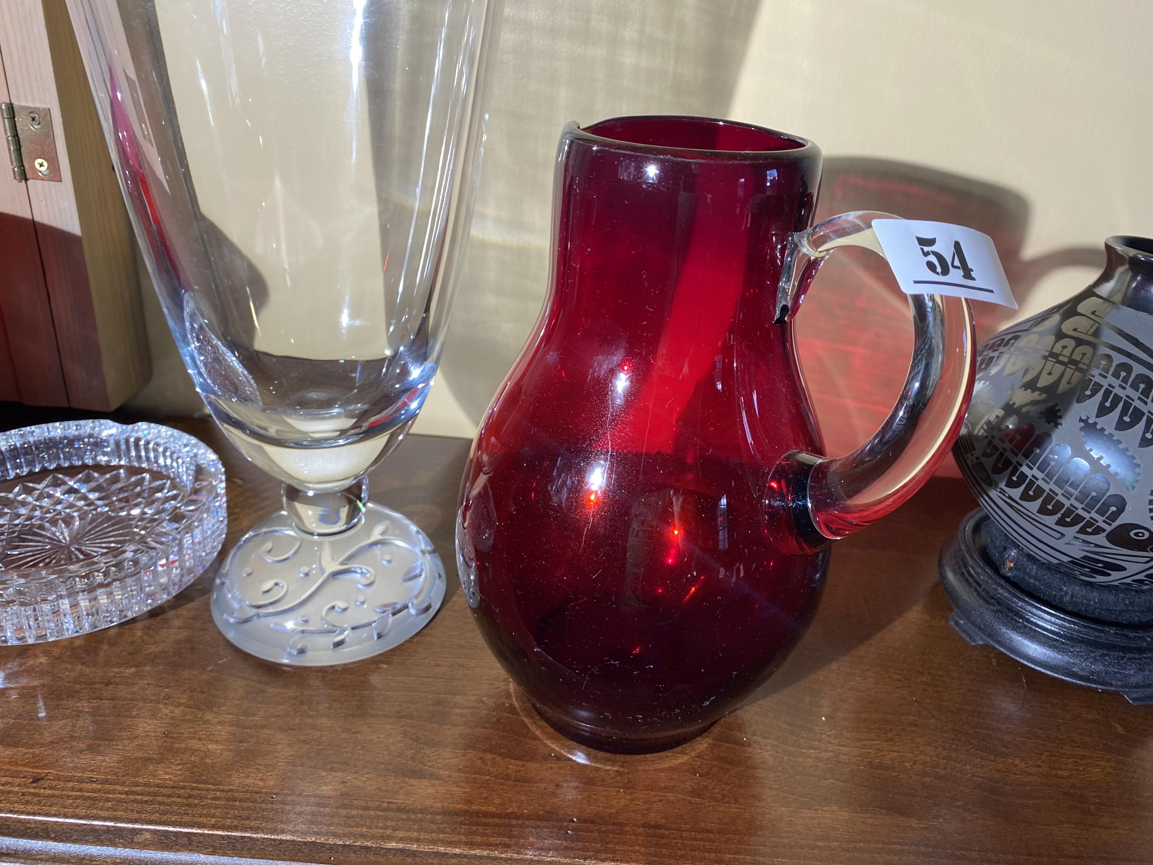 Group lot of four vintage piece of glass