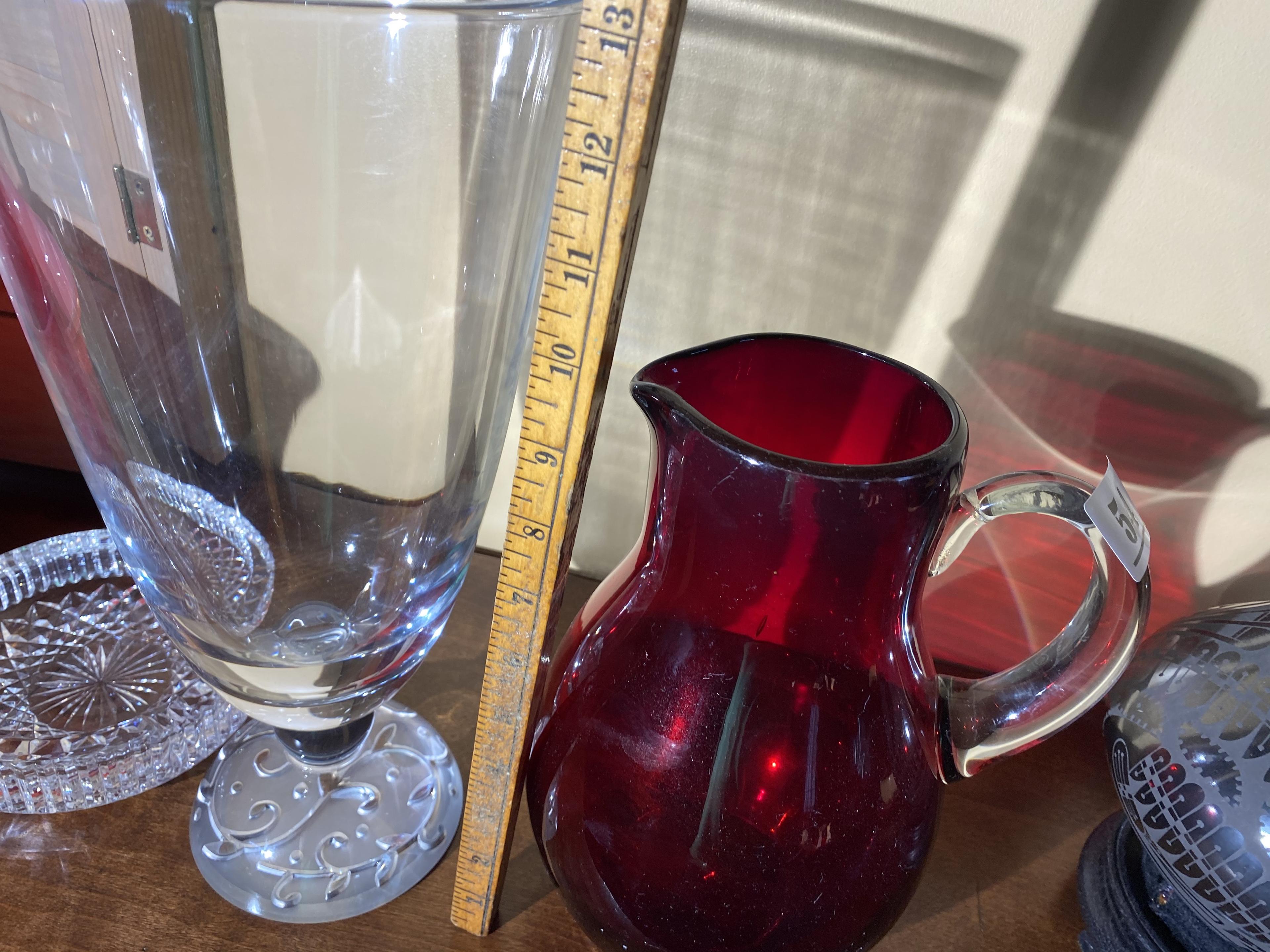 Group lot of four vintage piece of glass