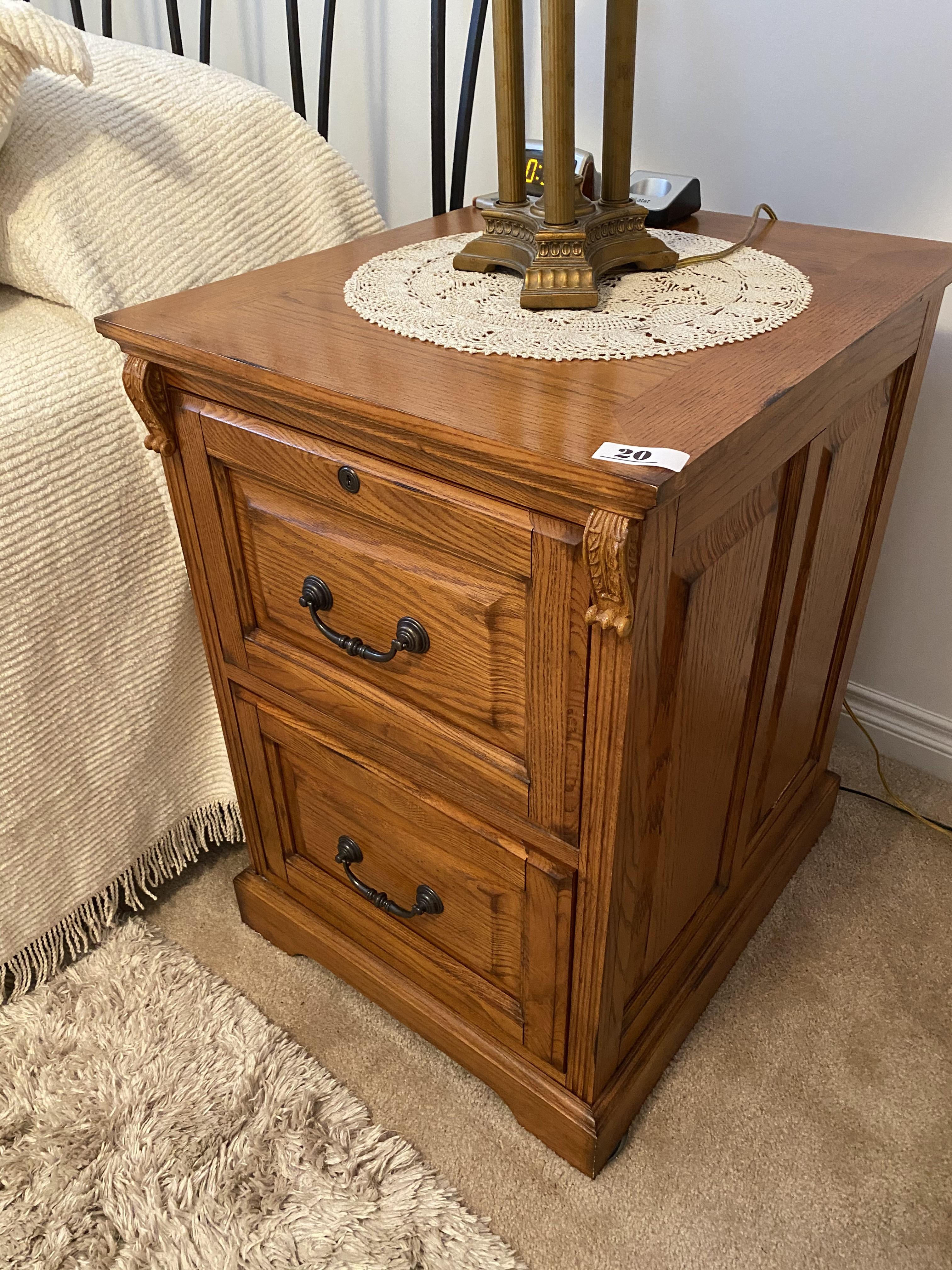 Nice Oak Wooden File Cabinet