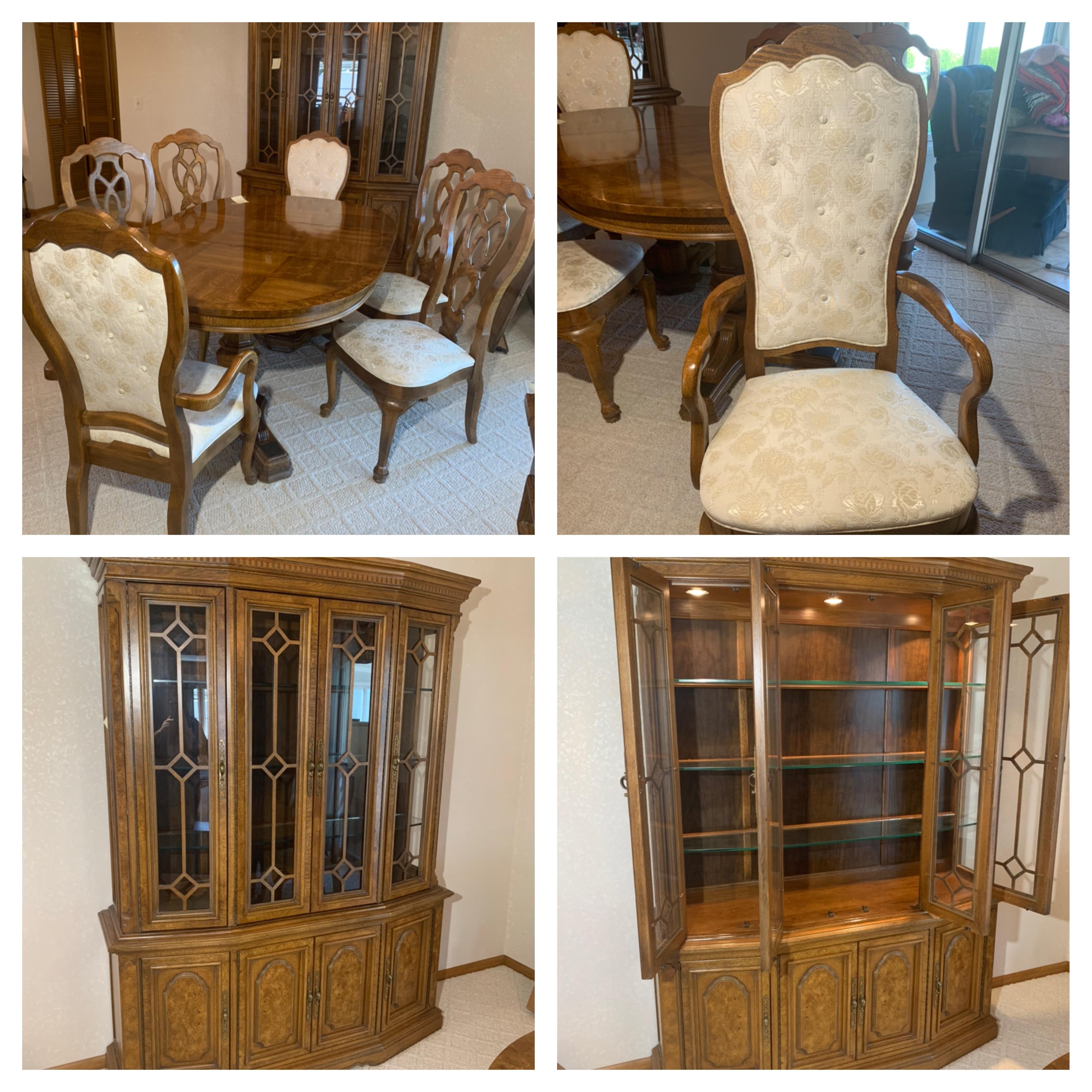 Gorgeous Dining Room Set - Table with 6 Chairs and China Cabinet by Unique