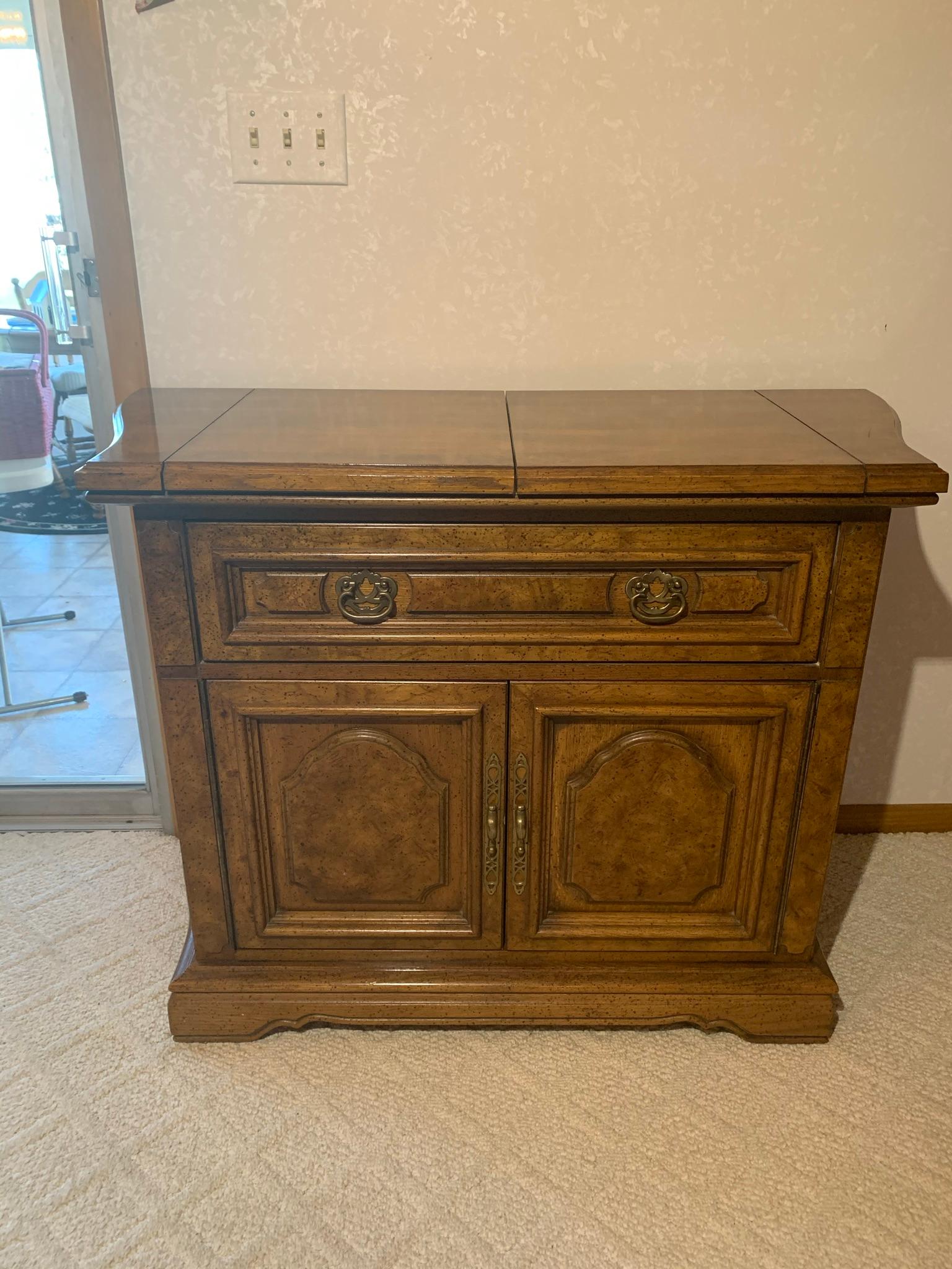 Server / Bar Cabinet with Marble Centerpiece by Unique