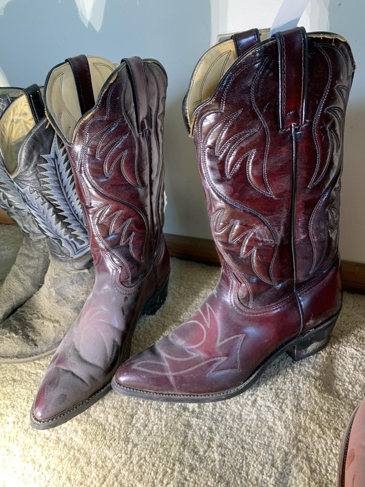 3 Pairs of Boots - Frye, Durango, Tony Lama