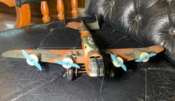 Marx Toys Made in United States of America Friction Tin Toy Plane.