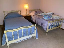 Bedroom Clean Out -  Single Beds, Mid Century Lamp, Desk, Closet & More