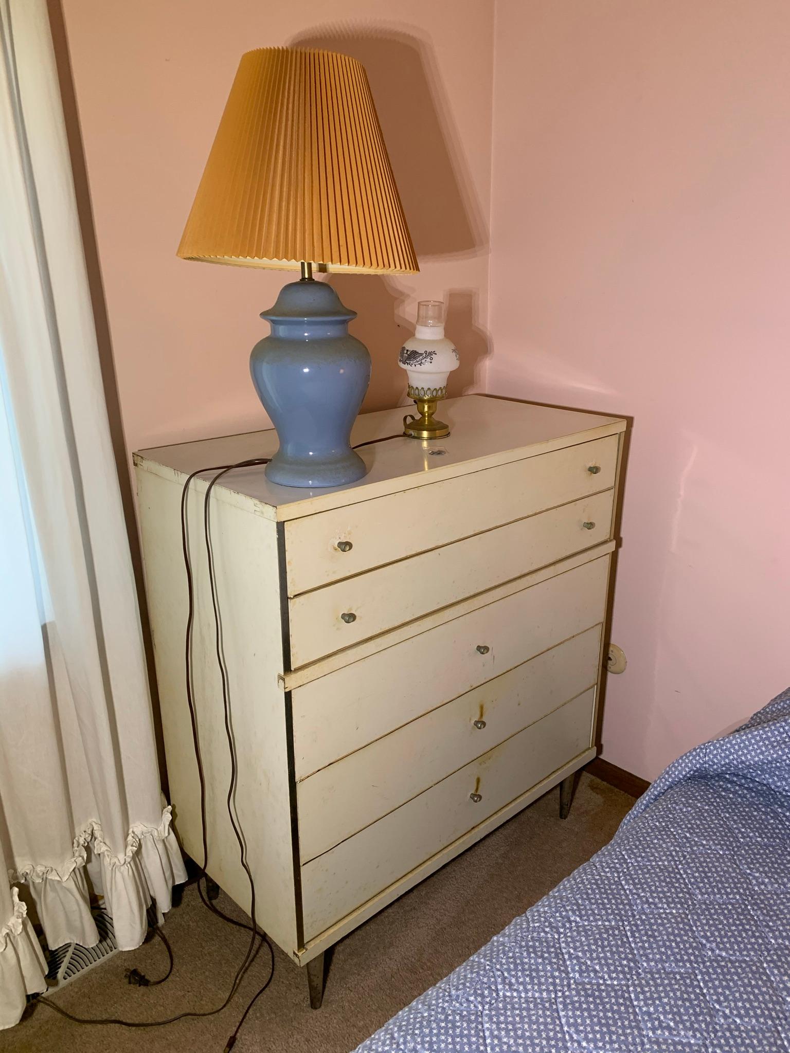 Bedroom Clean Out -  Single Beds, Mid Century Lamp, Desk, Closet & More