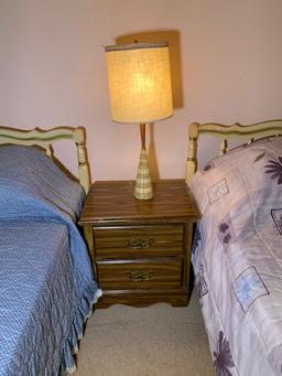 Bedroom Clean Out -  Single Beds, Mid Century Lamp, Desk, Closet & More