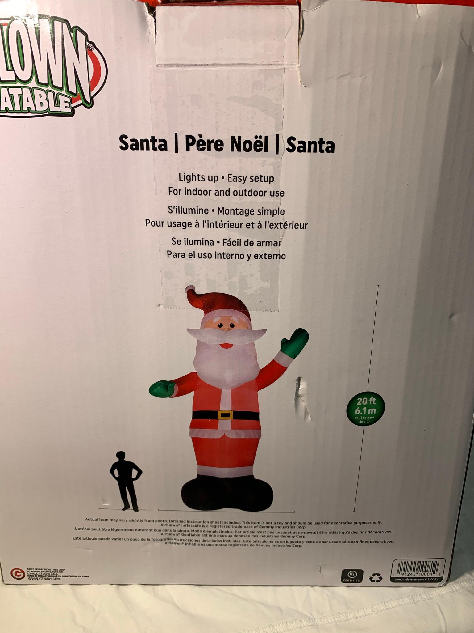 Airblown Inflatable Santa.  See Photos