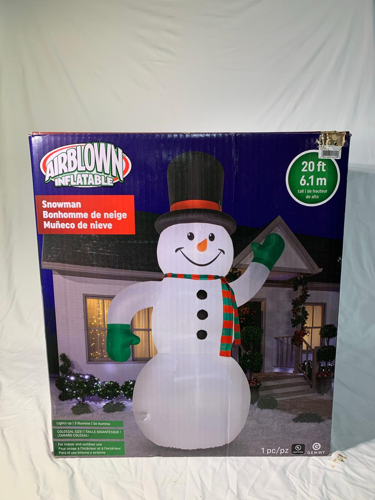 Airblown Inflatable Snowman.  See Photos.