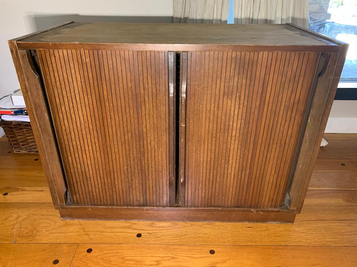 Tambour Front Stereo Cabinet