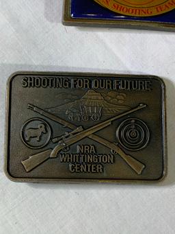 2 Collector Belt Buckles - US Shooting team NRA