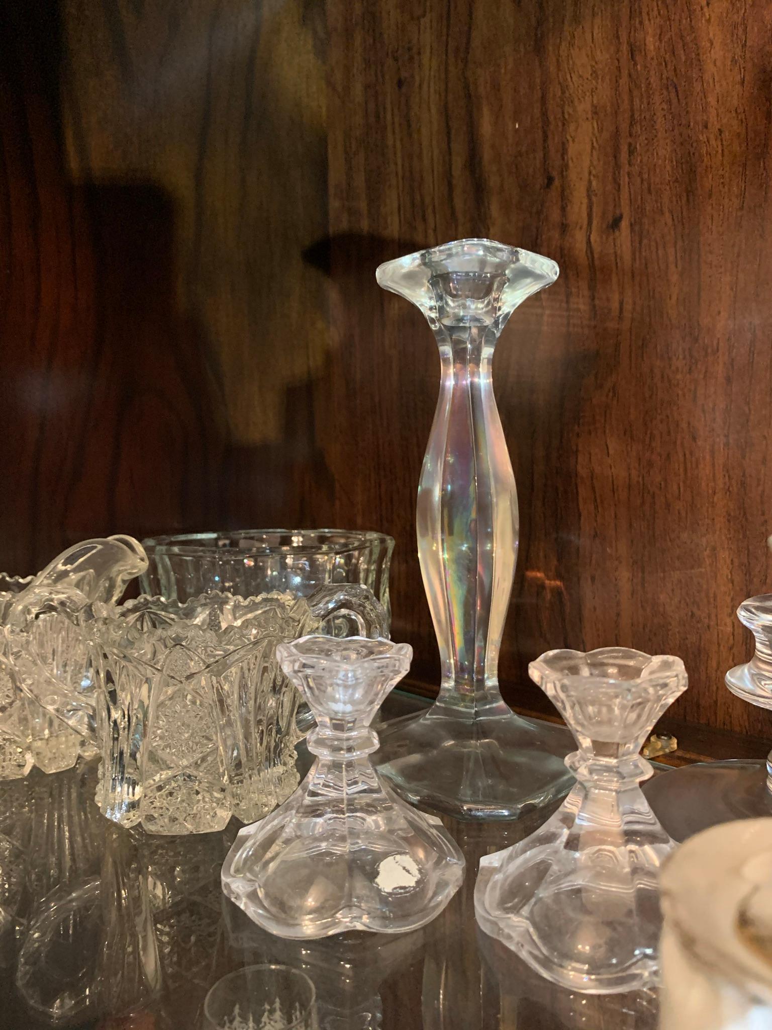 Contents of China Cabinet - Beautiful Stemware, Candle Holders, Northridge China & More