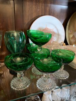 Contents of China Cabinet - Beautiful Stemware, Candle Holders, Northridge China & More