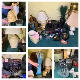 Great Group of Decorative Items, Lamps, Electronics, Dominoes, Flash lights & More