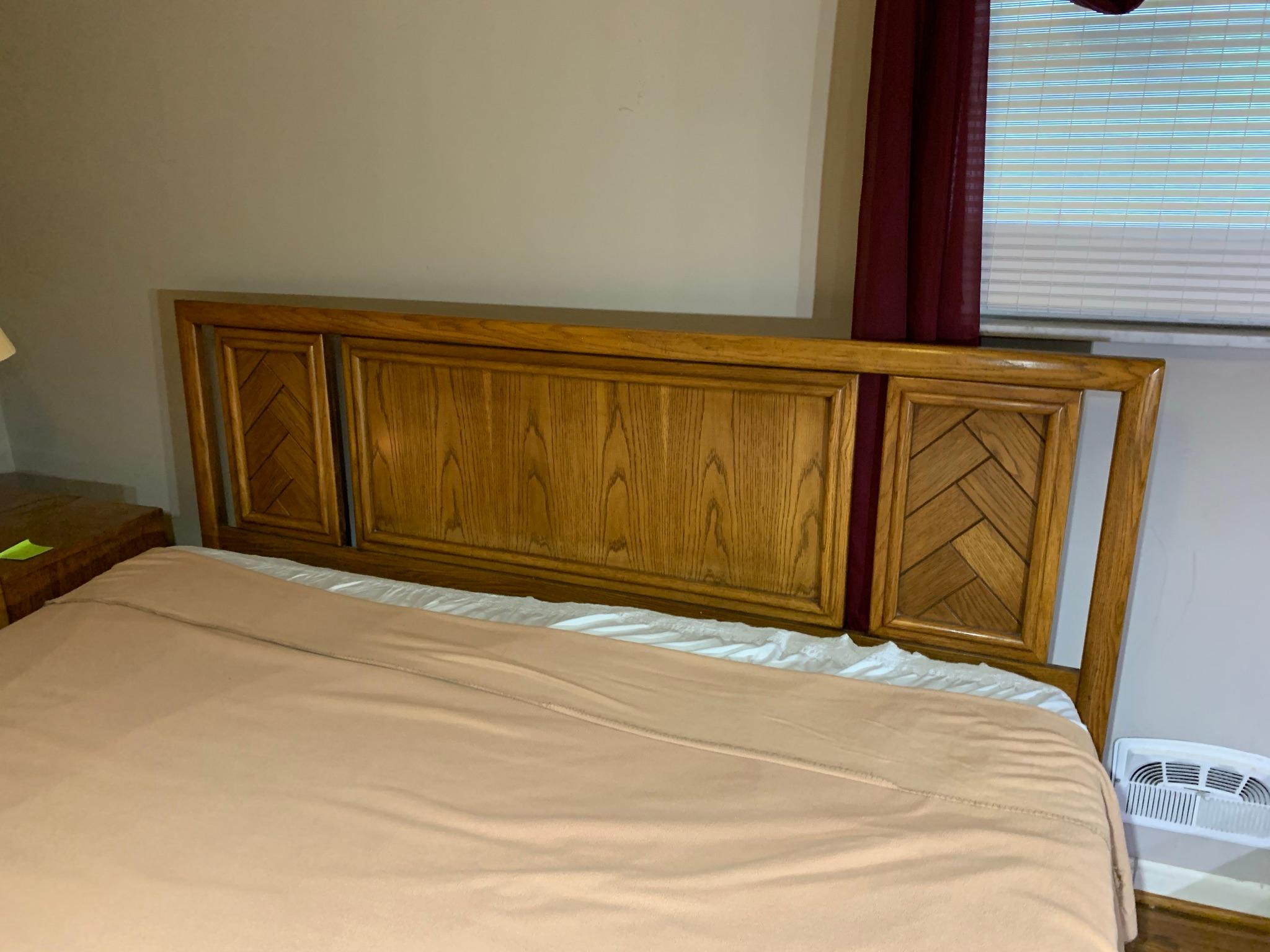 King Size Bed, Chest of Drawers, Dresser & Night Stand