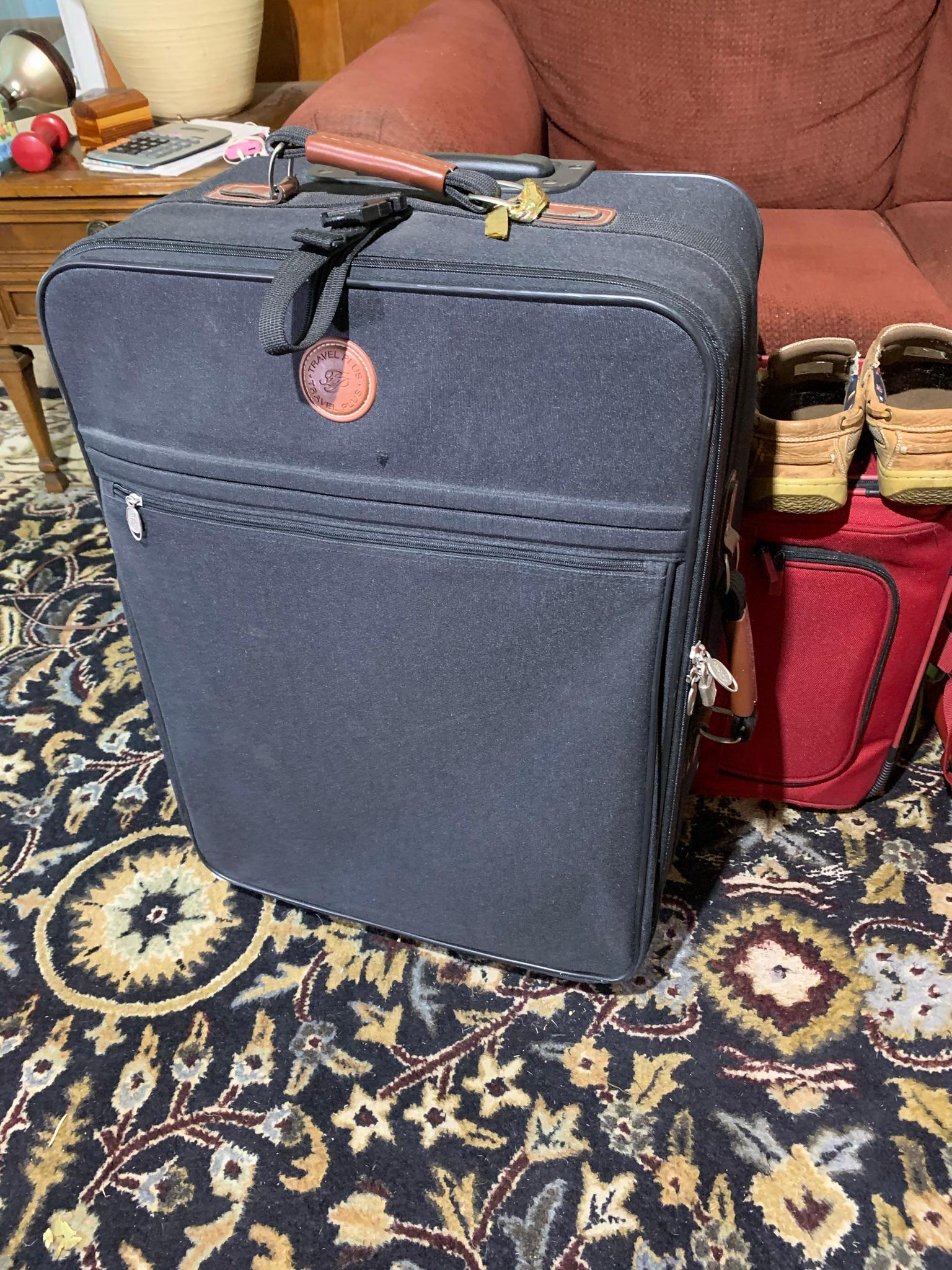 Group of Luggage, Shoes & Books