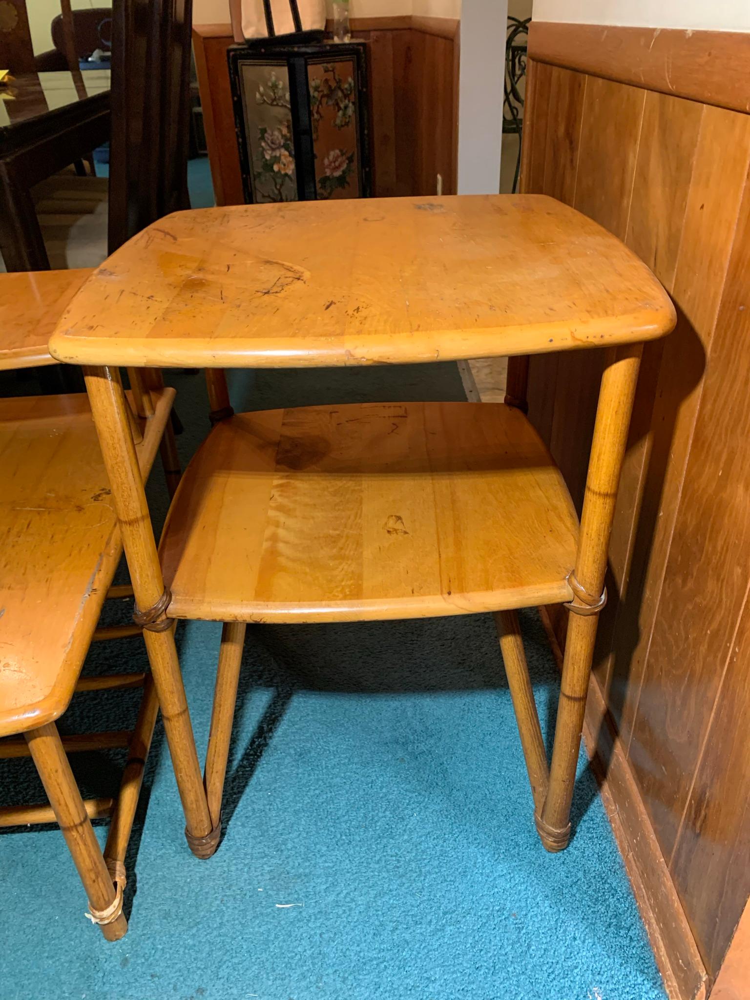 Bamboo Style Heywood-Wakefield Side Tables