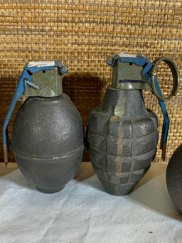 5 Deactivated Military Grenades.