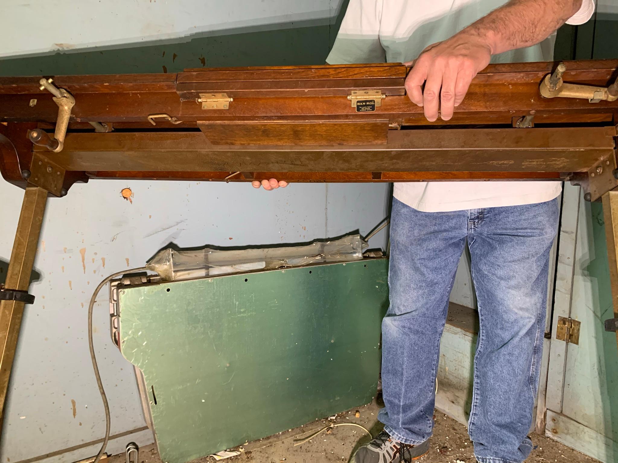 Unusual Stickley Brothers Industrial Table.