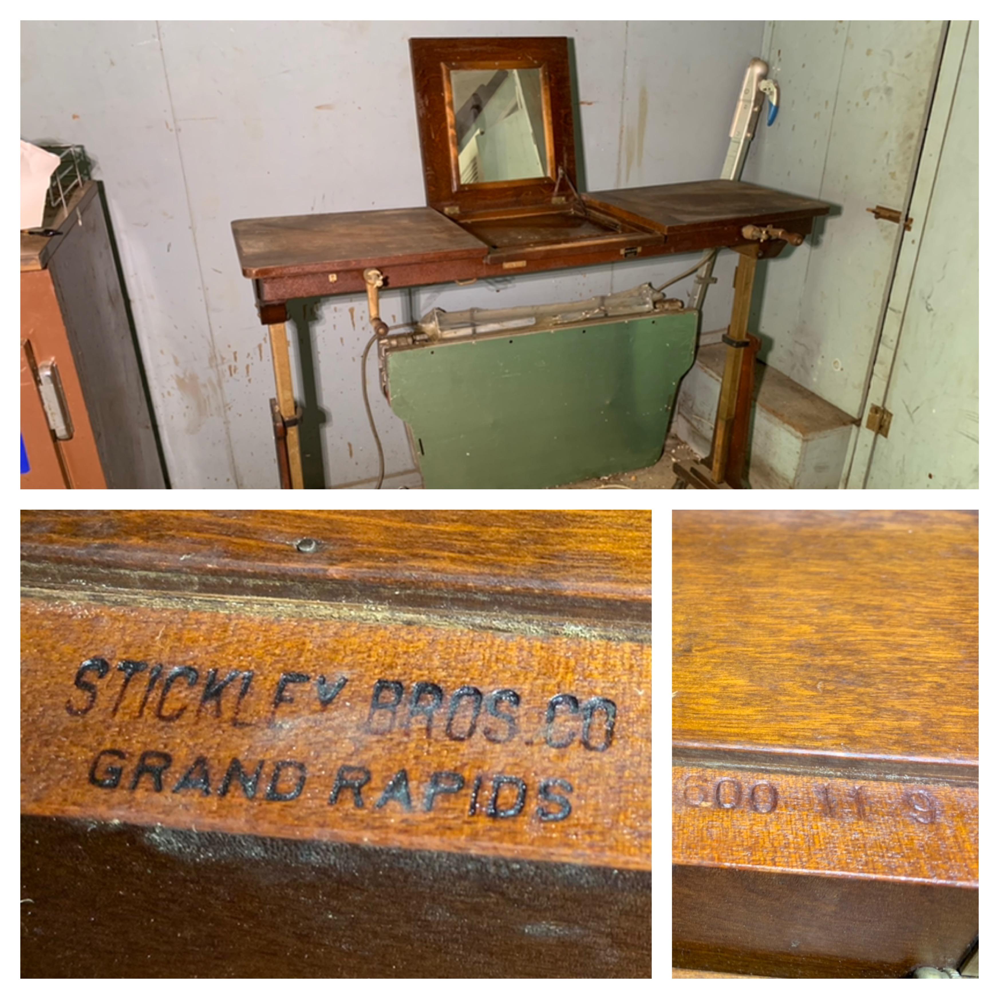 Unusual Stickley Brothers Industrial Table.