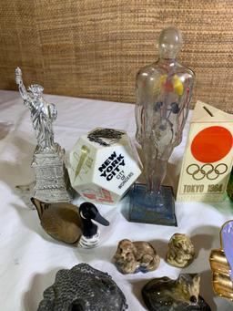 Vintage 1950s Small Clear Anatomical Model of Human Body, Eigl Ashtray,  Bank & More.