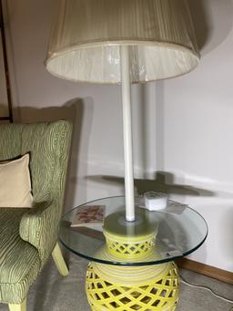 Unusual Vintage Lamp with Ceramic Base