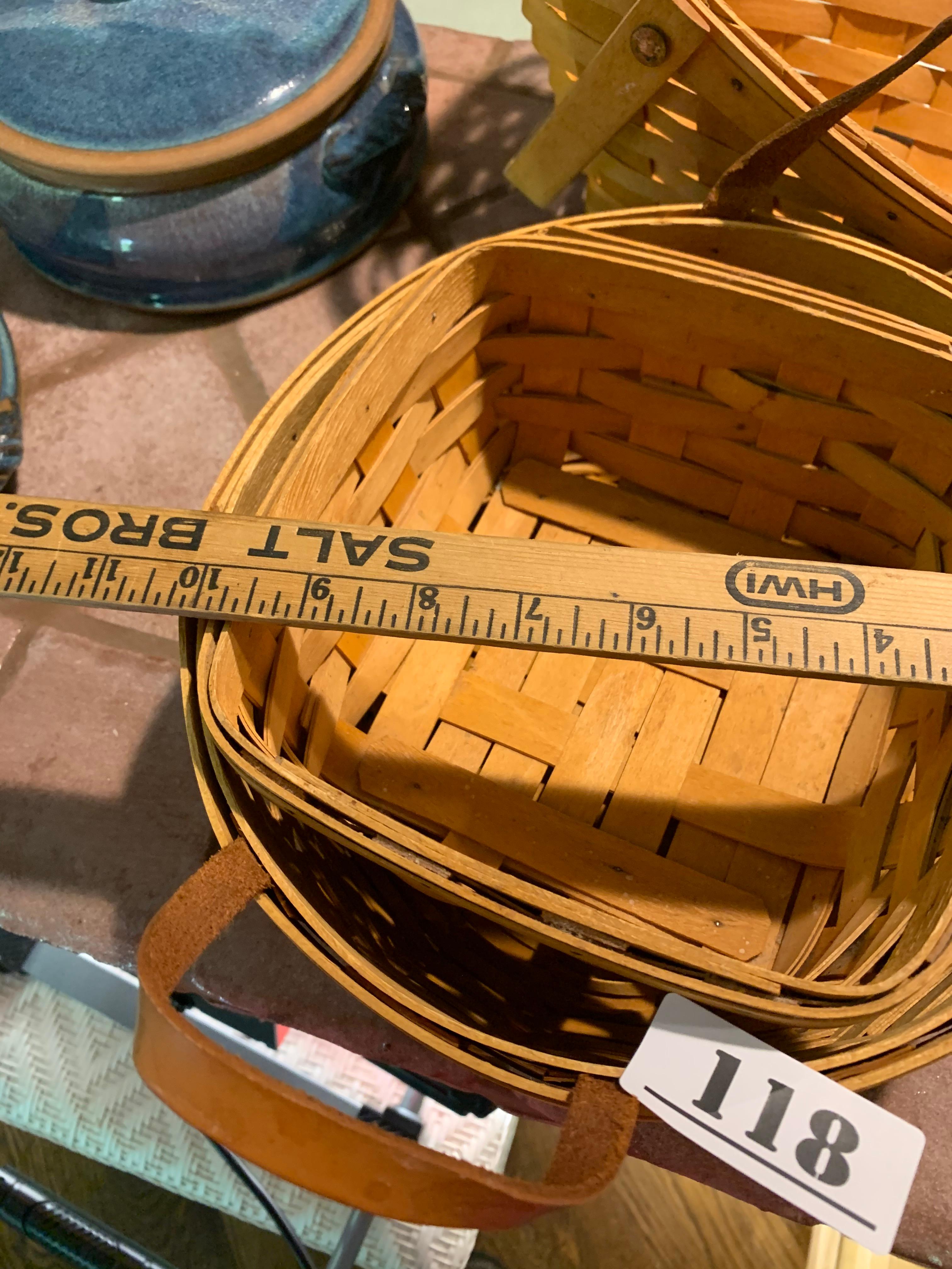 Group lot of 3 Longaberger baskets