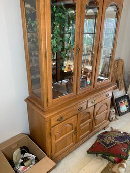 Vintage Oak China Cabinet