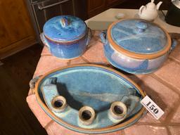 Group lot of art pottery ceramic pieces