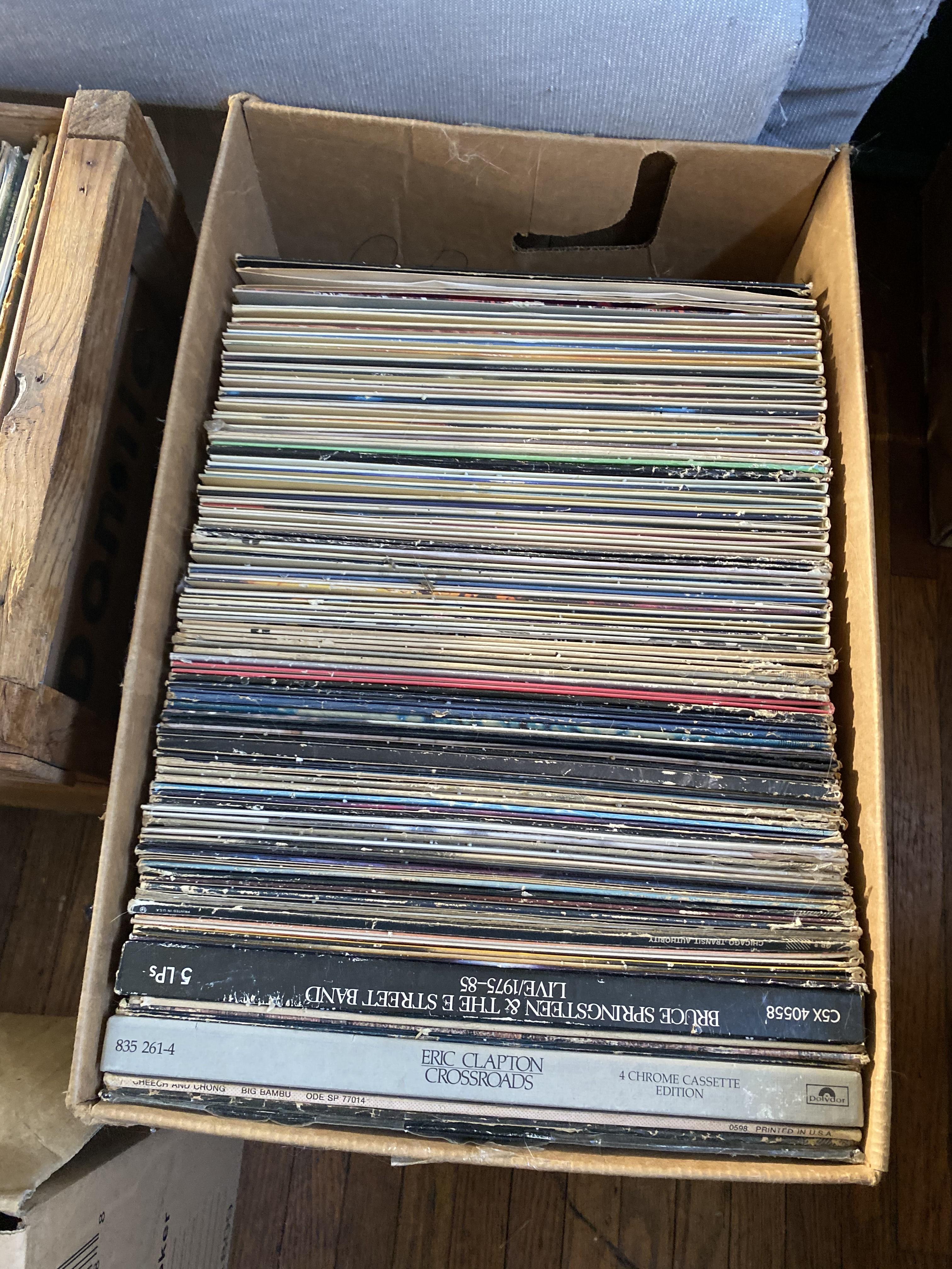 2 large boxes of vintage popular records