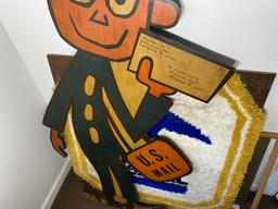 Original Zippy Zip Code wooden cutout